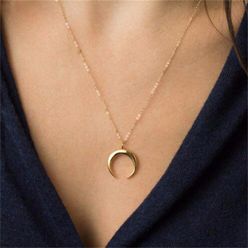 (Copie) Nouveaux bijoux de mode Croissant cornes lune pendentif collier cadeau pour les femmes fille