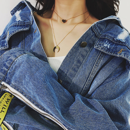 (Copie) Nouveaux bijoux de mode Croissant cornes lune pendentif collier cadeau pour les femmes fille